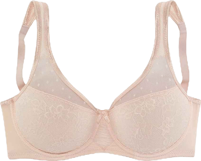 Women's Lace Overlay T-Shirt Bra