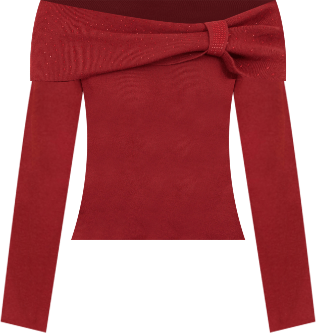 Women's Bardot Sweater With Diamante Detail