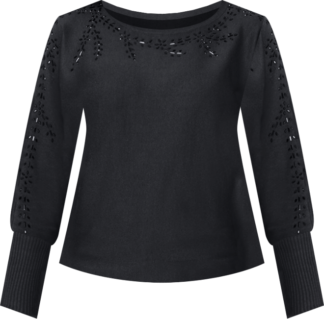 Women's Floral Hotfix Dolman Sweater