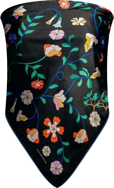 Blooming Night Double Sided Silk Scarf