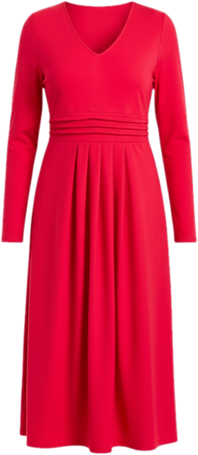 Women's Fit And Flare Midi Ponte Dress