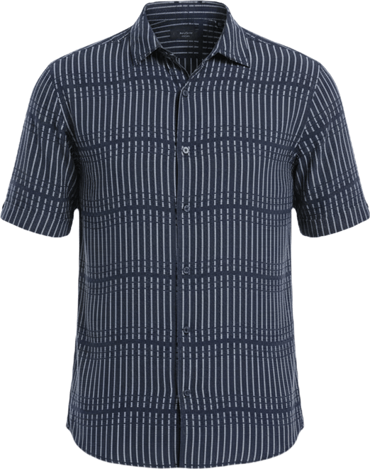 Men's Broken Stripe Print Short-Sleeve Shirt