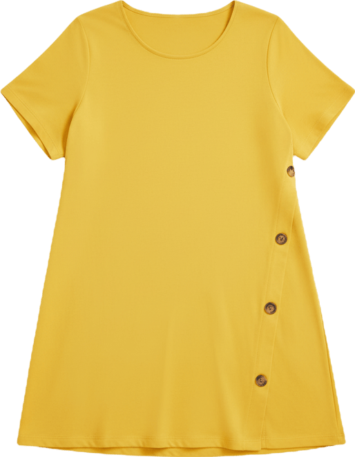 Women's Button Detail Tunic Tee