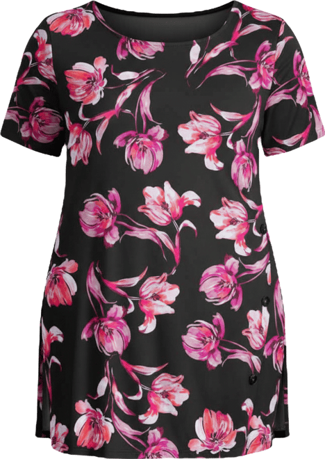 Women's Button Detail Tunic Tee