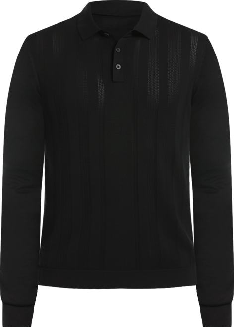 Men's Long Sleeves Sweater Polo Shirt