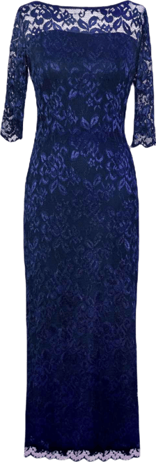 Women's Lila 3/4 Sleeve Lace Maxi Gown