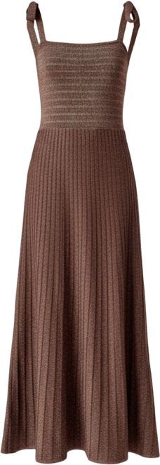 Women's Lurex Sleeveless Maxi Dress