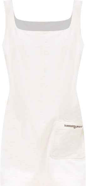 Women's Corduroy Pinafore Scoop Neck Dress