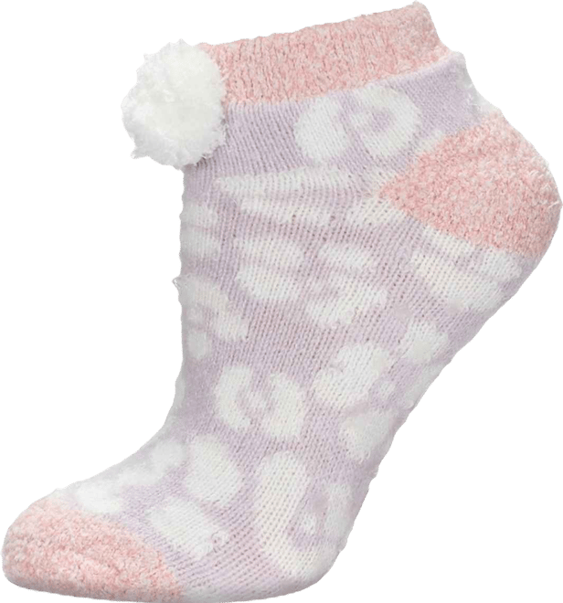 Women's Leopard Buttersoft Plush Lined Low Cut Socks