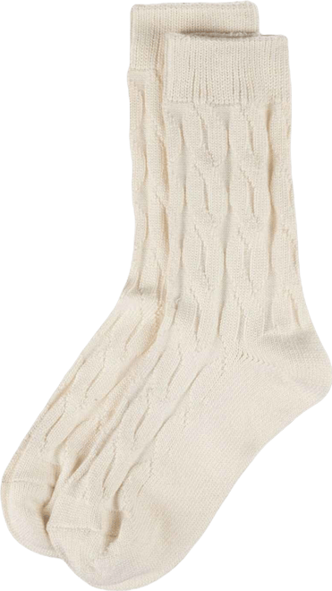 Women's Neutral Twisted Knit Essential Boot Socks