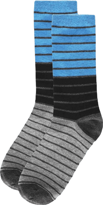Women's Shaded Stripes Wool Blend Crew Socks
