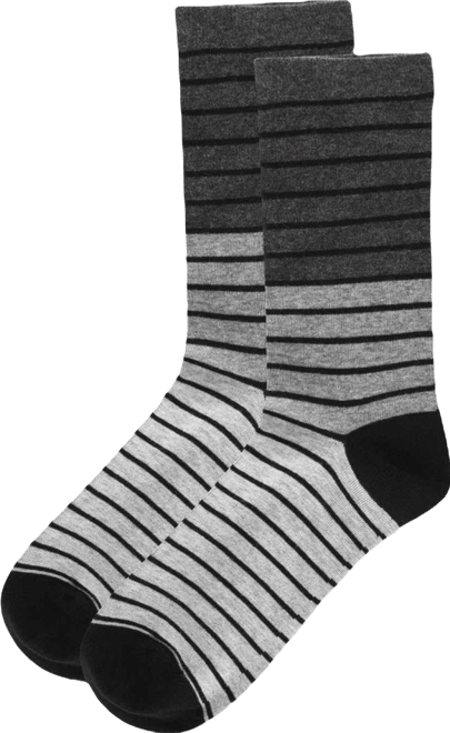 Women's Shaded Stripes Wool Blend Crew Socks