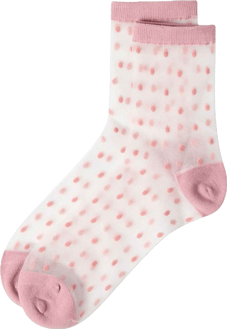 Women's Sheer-All-Over Polka Dot Ankle Sock
