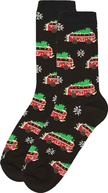 Women's Holiday Bus Crew Socks