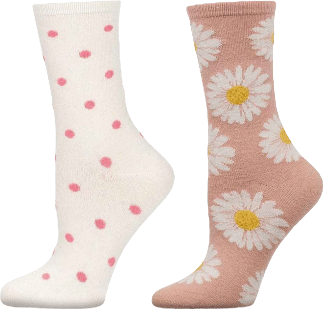 Women's 2 Pair Pack Cashmere Blend Crew Socks
