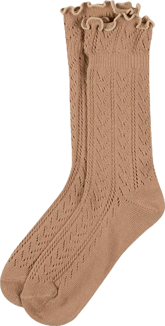 Women's Ruffle Pointelle Crew Socks