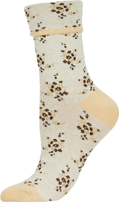 Women's Vintage Floral Cotton Blend Ankle Socks