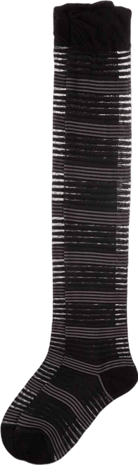 Women's Variegated Sheer Stripe Over The Knee Socks