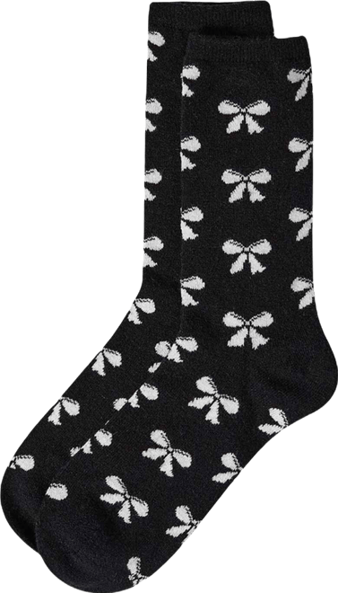 Women's "Bows" Cashmere Blend Crew Sock