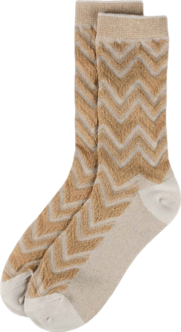 Women's Shimmer Chevron Crew Socks
