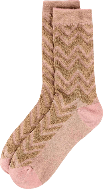 Women's Shimmer Chevron Crew Socks