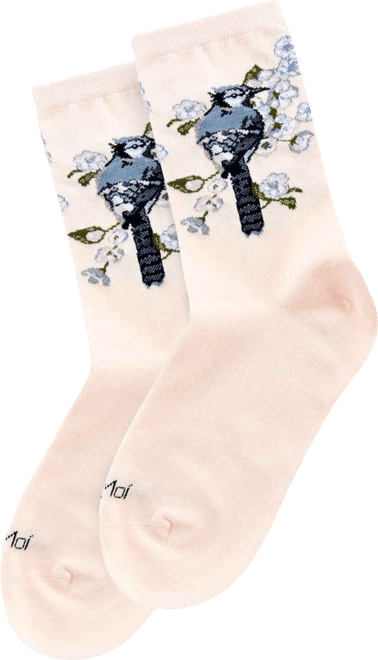 Women's Blue Bird Limited Edition Cotton Blend Crew Sock