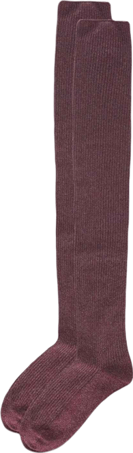 Women's Textured Tone Over The Knee Cotton Blend Warm Sock