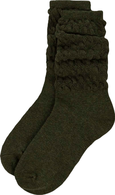 Women's Contessa Loose Knit Slub Extended Crew Socks