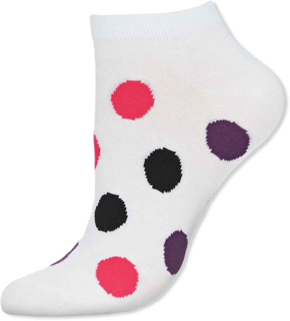 Women's Polka Dance Soft-Fit Cotton-Rich Low Cut Socks