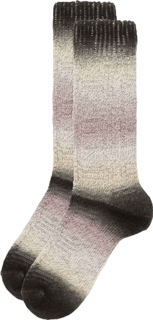 Women's Gradient Stripe Soft and Warm Crew Sock