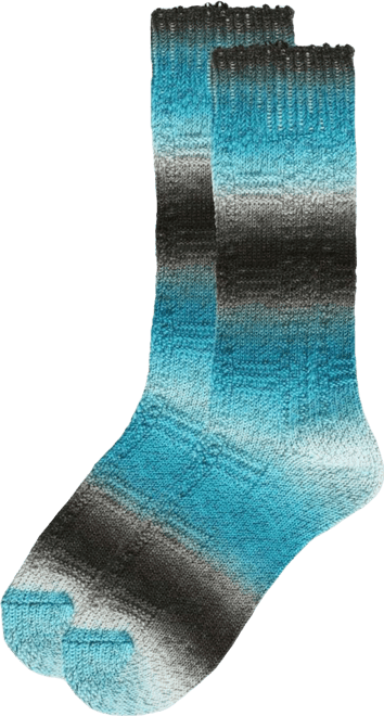 Women's Gradient Stripe Soft and Warm Crew Sock