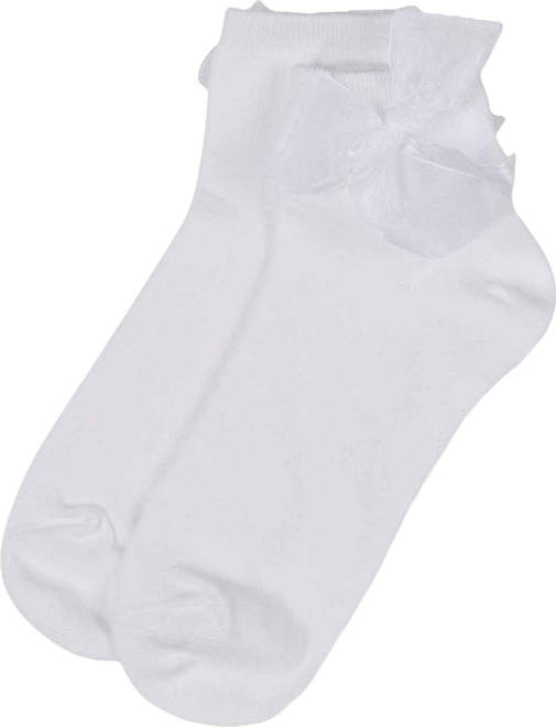 Women's Cotton Rich Tulle Bow Trimmed Ankle Sock
