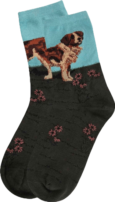 Women's Saint Bernard Limited Edition Art Cotton Blend Crew Sock