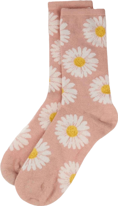 Women's Daisies Cashmere Crew Socks