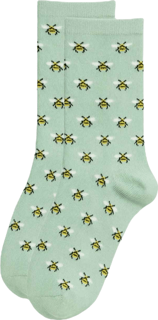 Women's Bee Cashmere Blend Crew Socks