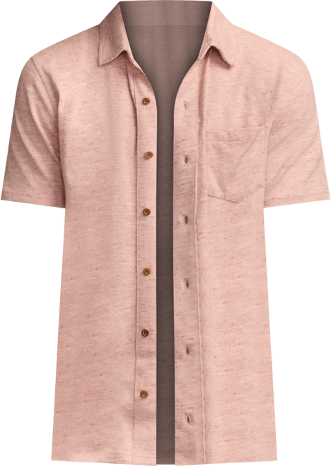 Men's Short-Sleeve Linen Knit Shirt