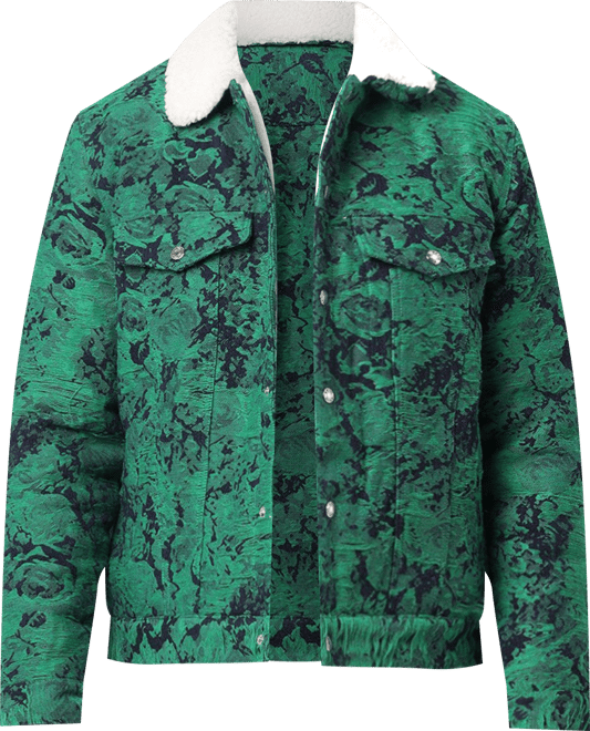 Men's Chelsea Jacquard Sherpa Jacket, Green