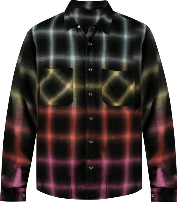 Mens Ombre Flannel Shirt