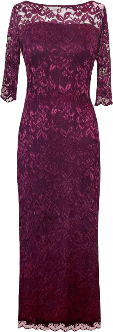 Women's Lila 3/4 Sleeve Lace Maxi Gown