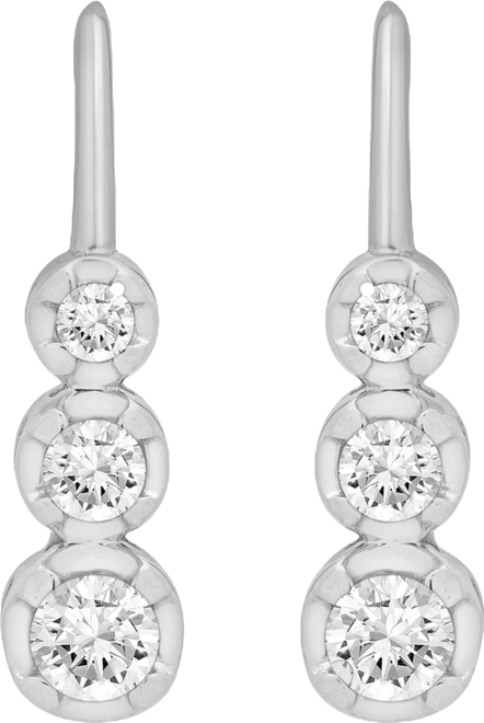 Diamond Drop Earrings (1/4 ct. t.w.) in Sterling Silver