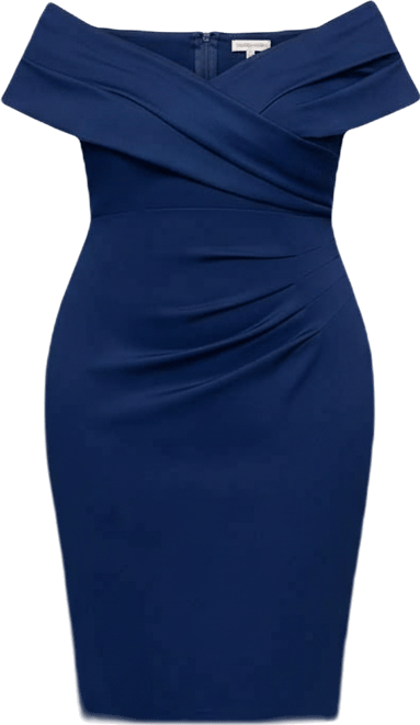 Plus Size Off-The-Shoulder Sleeveless Dress