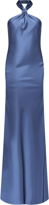 Petite Halter Neck Sleeveless Long Dress