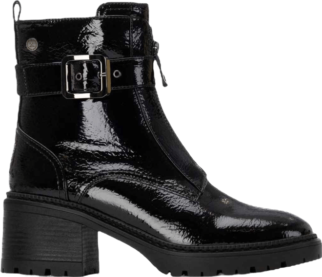 Women's Patent Leather Heeled Ankle Booties By 