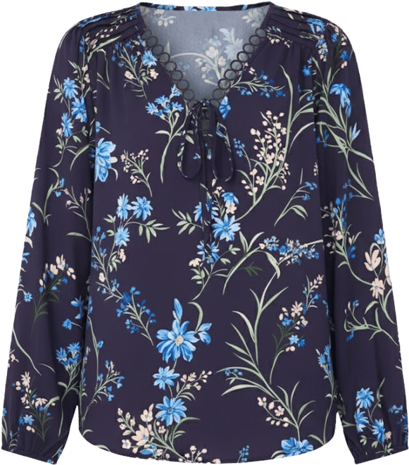 Women's V-Neck Long-Sleeve Top