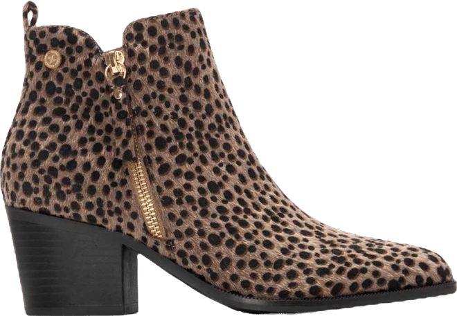 Women's Suede Heeled Ankle Booties