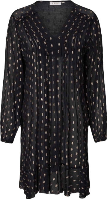 Women's Long Sleeve V-Neck A-Line Dress