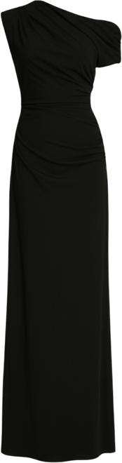 Women's Slash Neck Draped Bridesmaid Dress