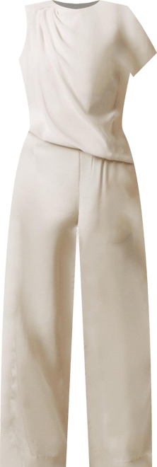 Women's One Shoulder Drape Jumpsuit