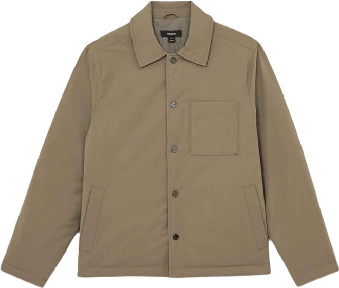 Men's Lightly-Padded Patch-Pocket Overshirt