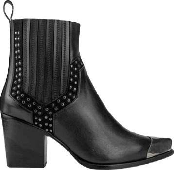 Women's Exclusive Leather Ankle Boots Firehouse With Metal Tip